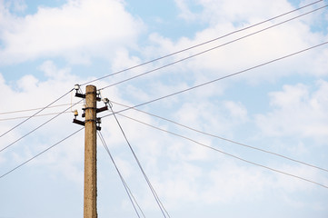 Concrete pole for power lines
