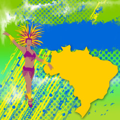 danseuse de samba brésil (carré)