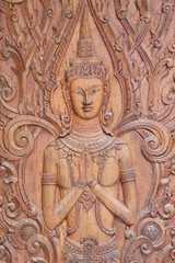 carving, Wat Phu Khao, Sahassakhan, Kalasin