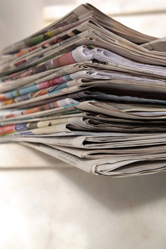 Stack of newspapers