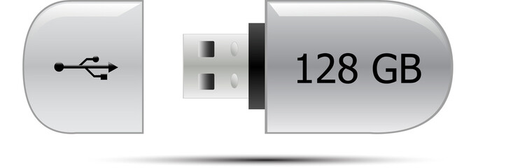 USB flash memory drive 128GB