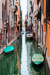 View of beautiful colored venice canal
