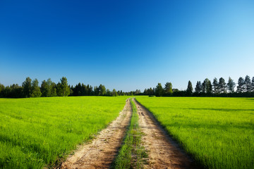 ground road and sunset