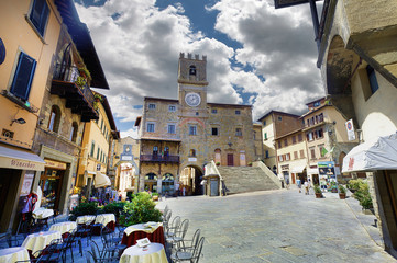 Main square, Cortona, Tuscany
