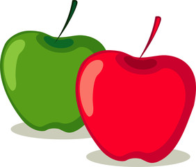 Red and green apples
