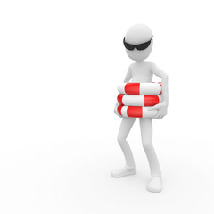 3d man lifeguard