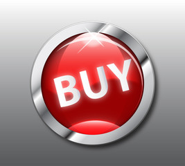 Red buy button vector