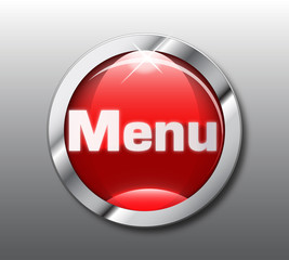 Red menu button vector
