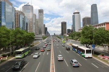 Fototapeta na wymiar krajobraz nowoczesnego centrum miasta, Pekin
