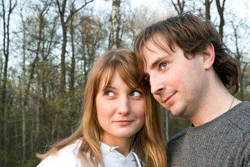 boy and girl in the woods
