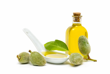 almendras verde y aceite de almendra