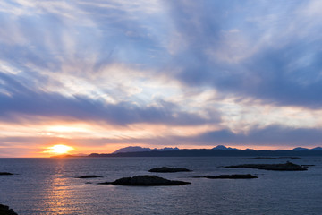 Sunset, Skye, Point of Sleat, Cirrus clouds