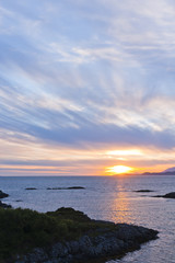 Sunset, Skye, Point of Sleat, Cirrus clouds
