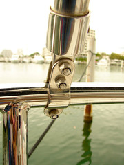 Obraz premium système d'accroche de tube inox