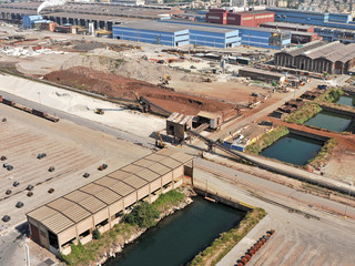 Industrial area crossed by a stream © Riccardo Arata