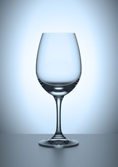 An empty glass of wine under