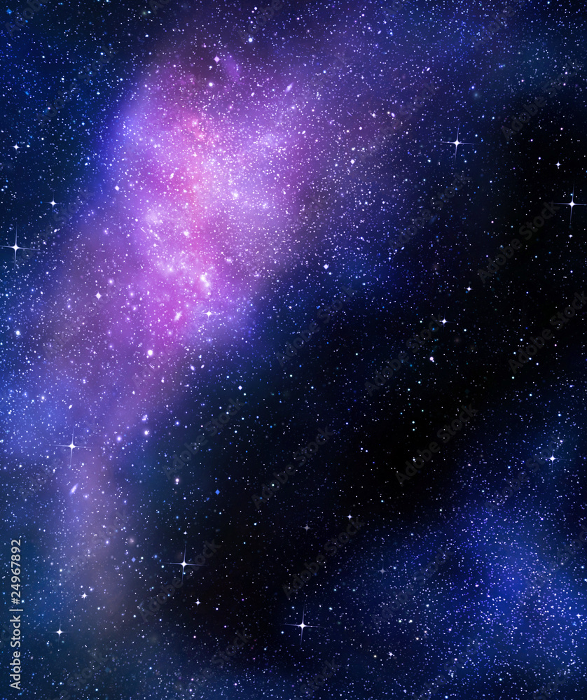 Wall mural starry deep outer space nebual and galaxy