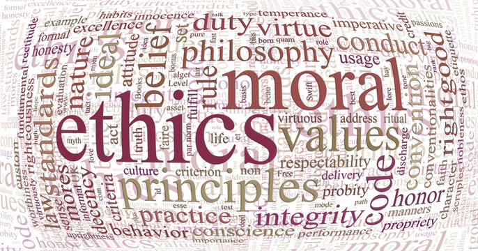 ethics and principles word cloud