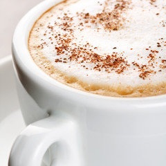 cup of coffee with cinnamon
