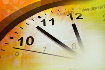 Clock face and calendar