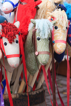 Toy horses on market
