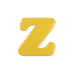 yellow font - lower case - z