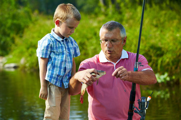 During fishing