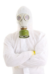 Man with gasmask