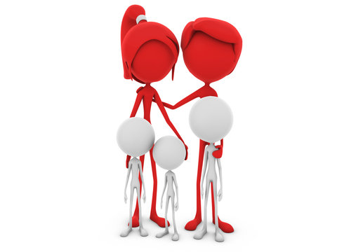 Mr. and Ms. Emotion V6.1f Family Parents REDwhite