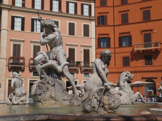 "Neptune" fountain in Piazza Navona, Rome