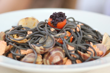 Fototapeta premium Meeresfrüchte-Pasta