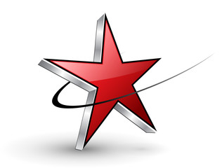 Logo red dynamic star