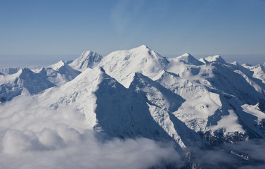 Fototapeta na wymiar mountains from the air