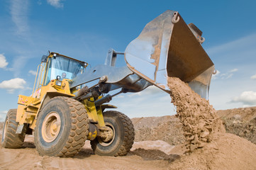 wheel loader excavation working
