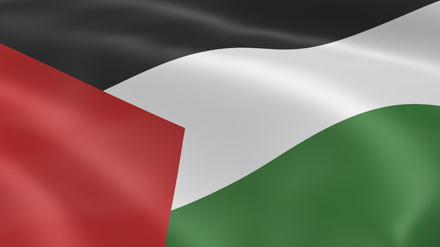 Palestinian flag in the wind