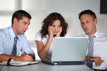 Fototapeta premium Business people in a work meeting in the office