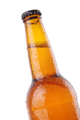 beer bottle with water drops