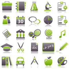 school Green Icons © spiral media