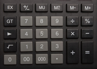 keyboard of the calculator