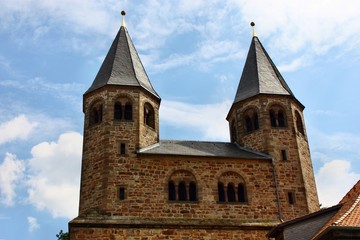 Fototapeta na wymiar Kloster Bursfelde an der Oberweser