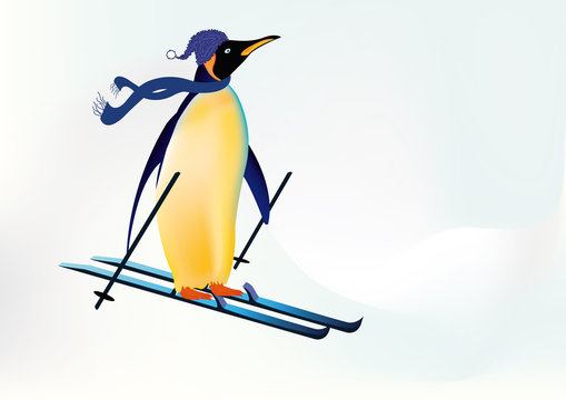 pinguino sciatore in Ai