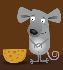 Little mouse and cheese
