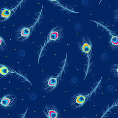 seamless feather peacock background
