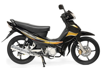 Nice scooter motorcycle over white background
