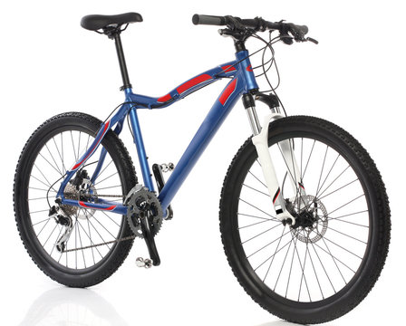 Fototapeta Mountain Bicycle over white background