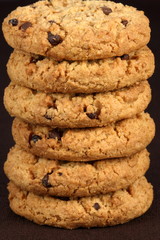 chocolate chip cookies close up