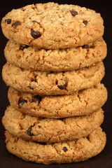 chocolate chip cookies close up