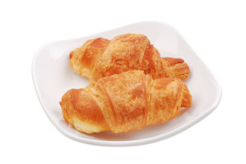 The fresh buns on white