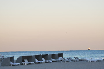 Miami beach at sunset