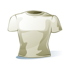 fully editable vector illustration of isolated man t-shirt